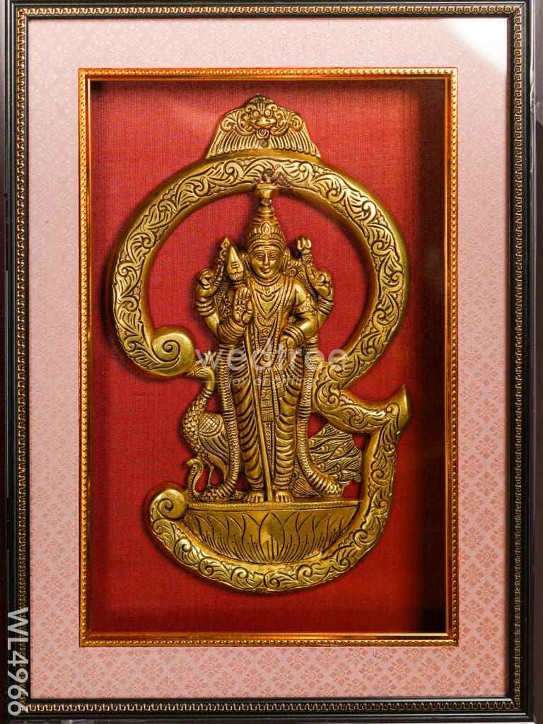 Frame: Brass Om Murugan - 15*10 inch - WL4966