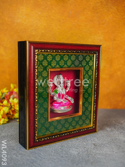 Frame: German Silver Lakshmi - Silver Plated - WL4093