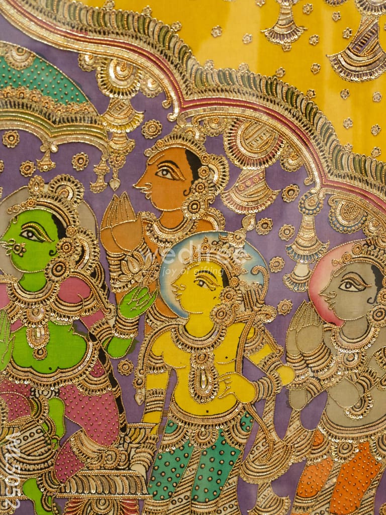Frame: Pen Kalamkari Semi Silk Artwork - WL5052