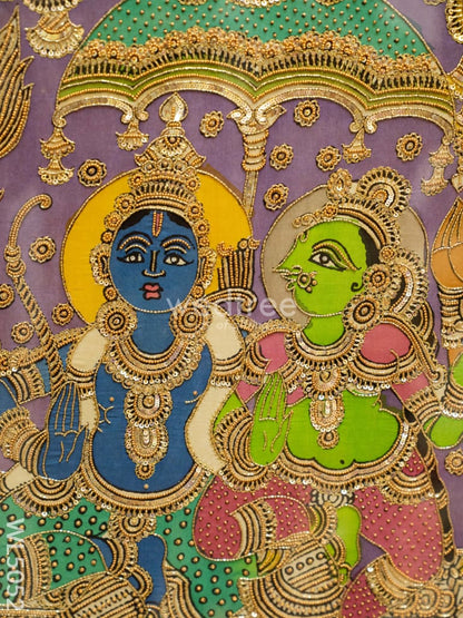 Frame: Pen Kalamkari Semi Silk Artwork - WL5052