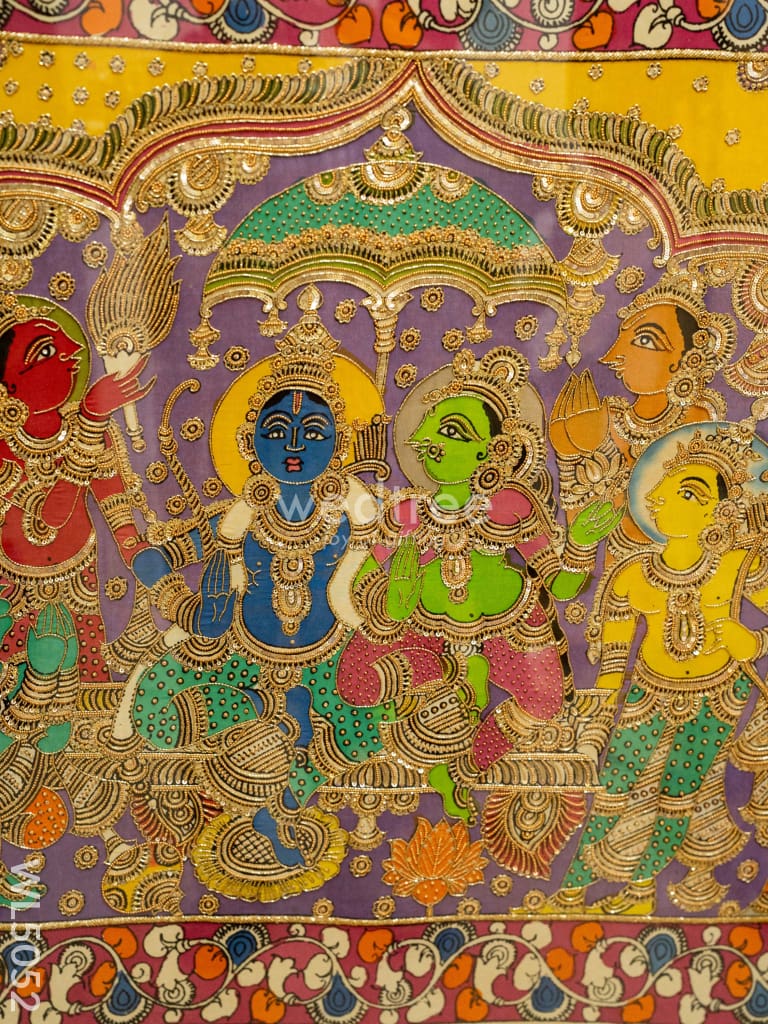 Frame: Pen Kalamkari Semi Silk Artwork - WL5052