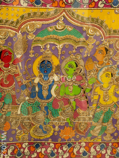 Frame: Pen Kalamkari Semi Silk Artwork - WL5052