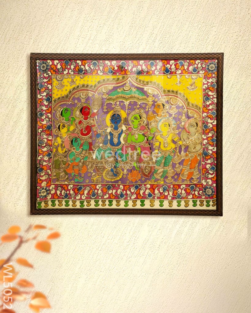 Frame: Pen Kalamkari Semi Silk Artwork - WL5052