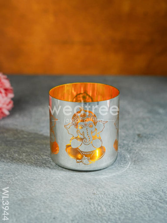 Ganesha Engraved Candle Holder - WL3944