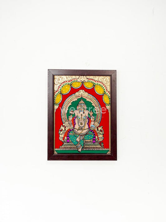 Ganesha Glass Reverse Painting Frame - 8 x 6 inch - WL4560