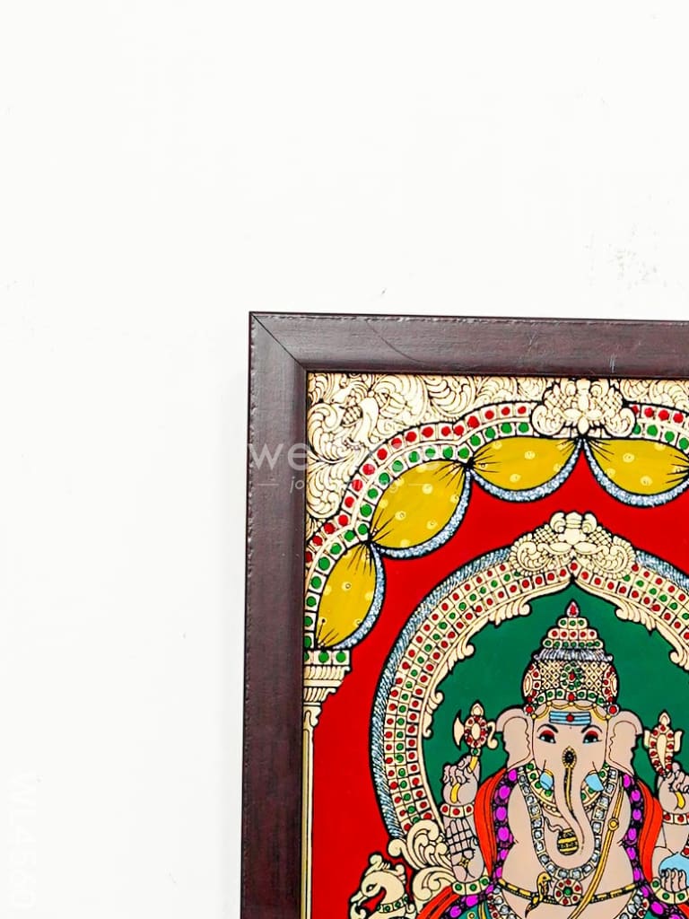Ganesha Glass Reverse Painting Frame - 8 x 6 inch - WL4560-1