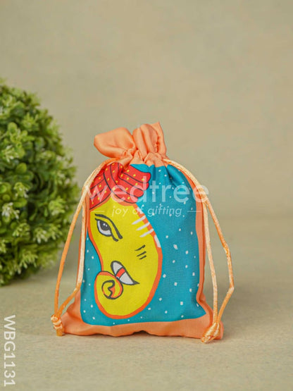 Ganesha Printed String Bag - 7 inch - WBG1131