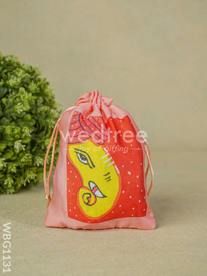 Ganesha Printed String Bag - 7 inch - WBG1131