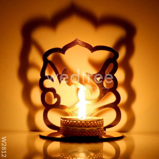 Ganesha shadow diya - MDF