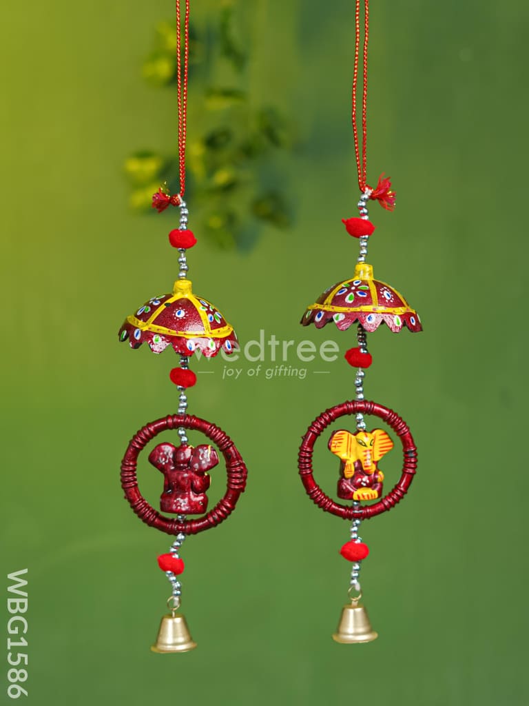 Ganesha Thoran with Bells - Set of 2 - WBG1586