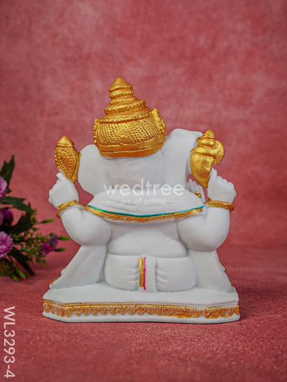 Ganesha with Rat Idol in Polyresin - WL3293-4