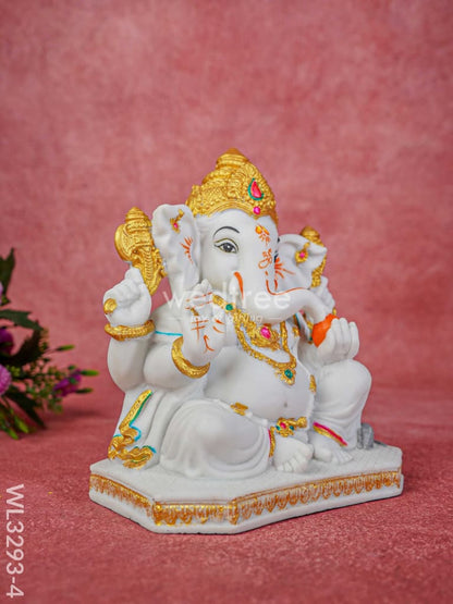 Ganesha with Rat Idol in Polyresin - WL3293-4