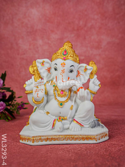Ganesha with Rat Idol in Polyresin - WL3293-4