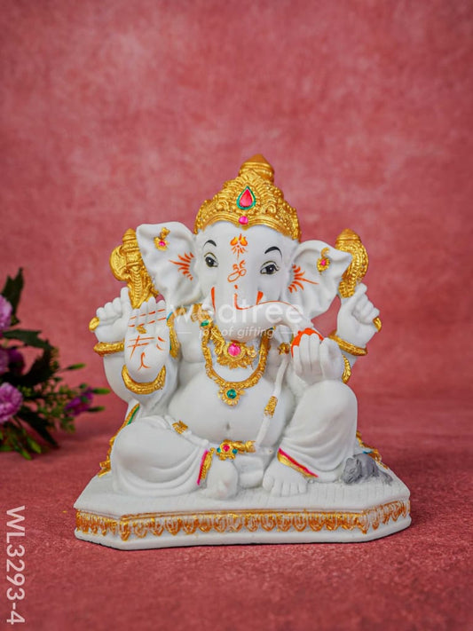 Ganesha with Rat Idol in Polyresin - WL3293-4