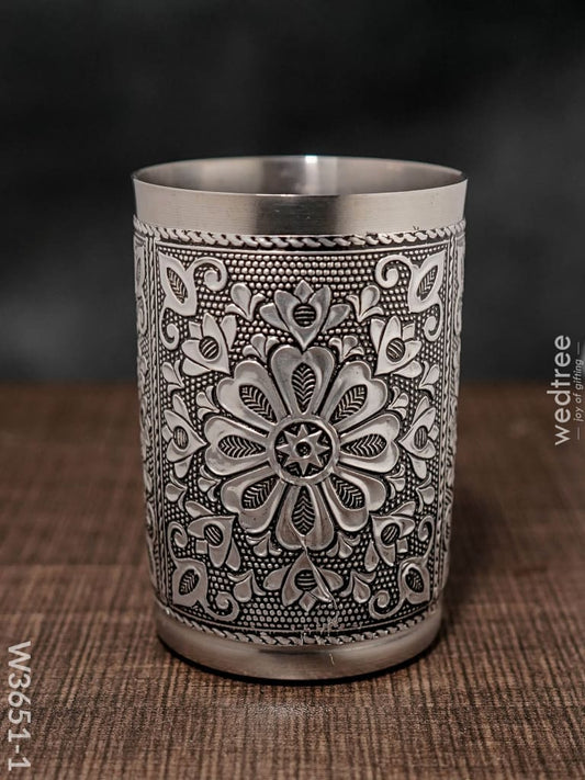 German Oxidised Glass - W3651 Silver Utensils