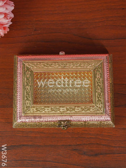 German Oxidised Transparent Dry Fruit Box 7 X 7 inch - W3676
