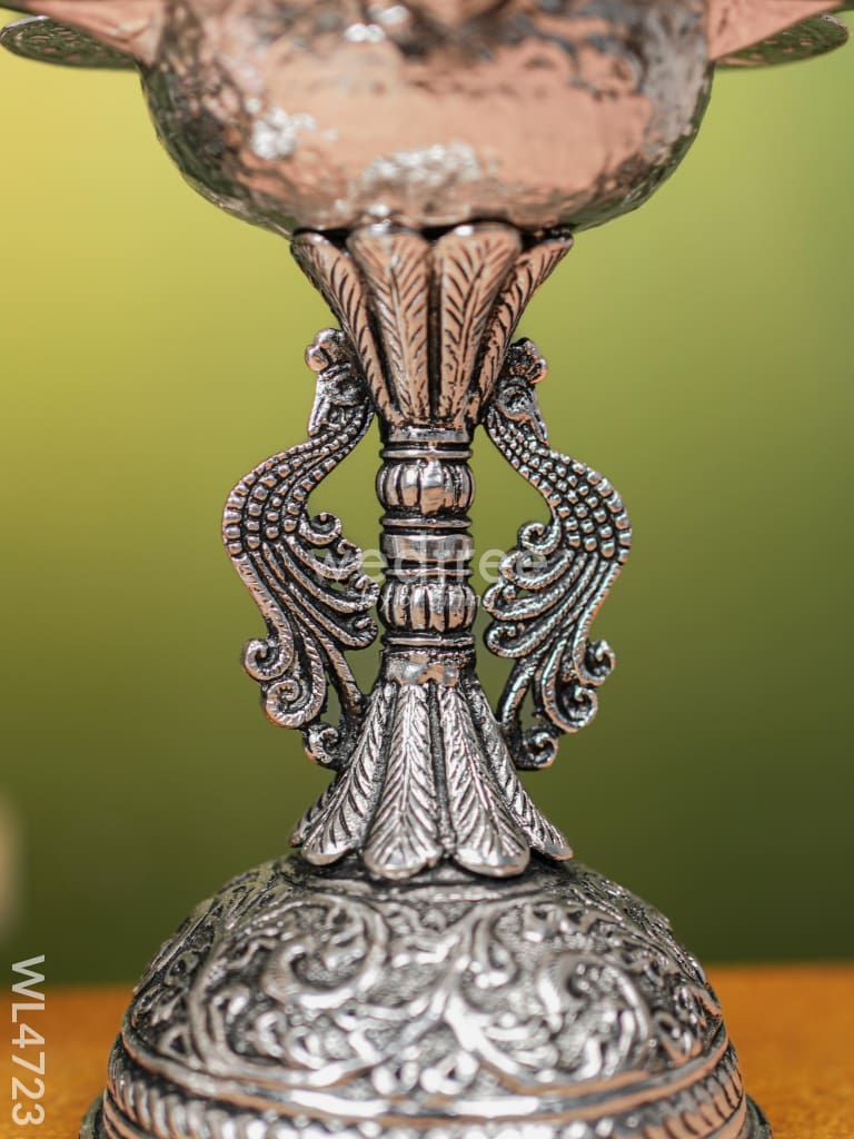 German Silver Annapakshi Kuthu Vilaku- 10 inch- Set of 2 - WL4723