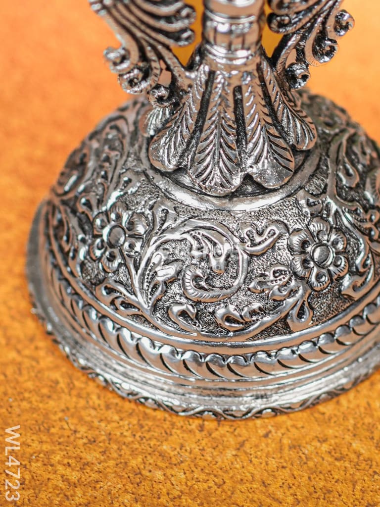 German Silver Annapakshi Kuthu Vilaku- 10 inch- Set of 2 - WL4723