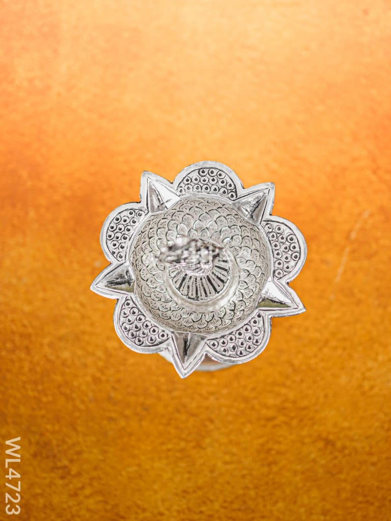 German Silver Annapakshi Kuthu Vilaku- 10 inch- Set of 2 - WL4723
