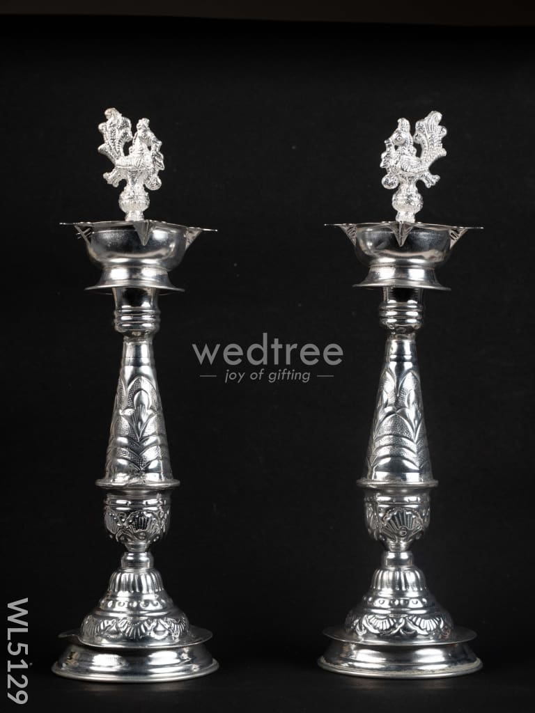 German Silver Annapakshi Kuthu Vilaku - 14 inch - WL5129