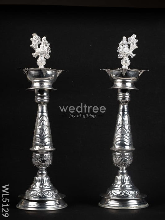 German Silver Annapakshi Kuthu Vilaku - 14 inch - WL5129