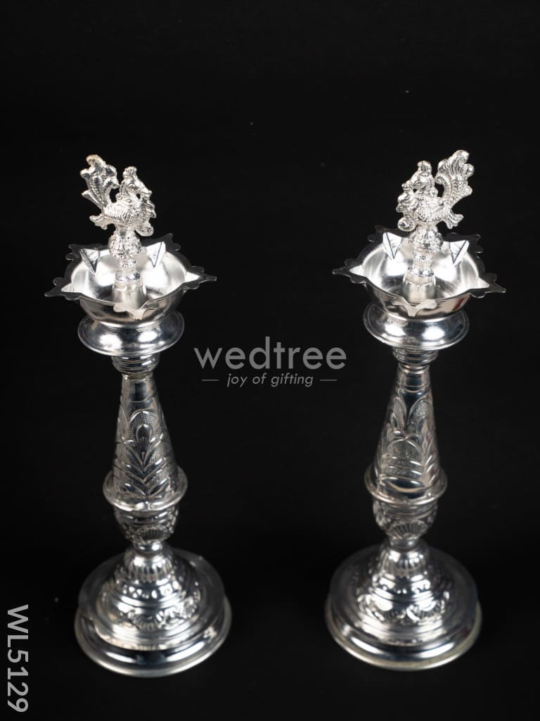 German Silver Annapakshi Kuthu Vilaku - 14 inch - WL5129