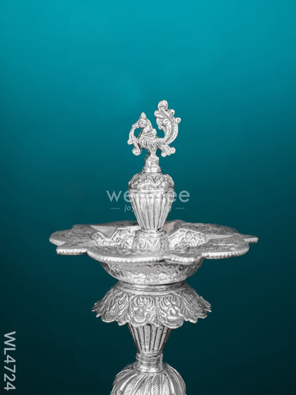 German Silver Annapakshi Kuthu Vilaku - 27 inch- Set of 2 - WL4724