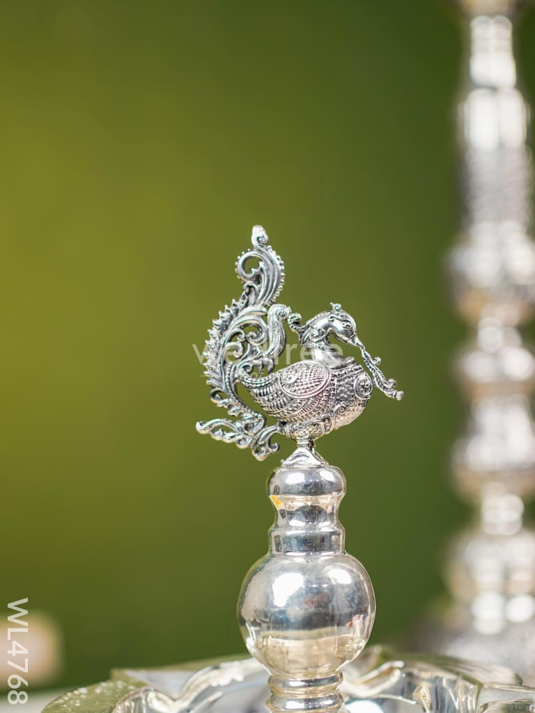 German Silver Annapakshi Kuthu Vilaku - 39 inch- Set of 2 - WL4768