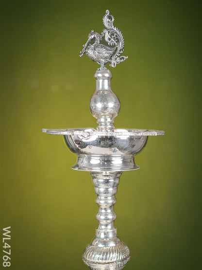 German Silver Annapakshi Kuthu Vilaku - 39 inch- Set of 2 - WL4768