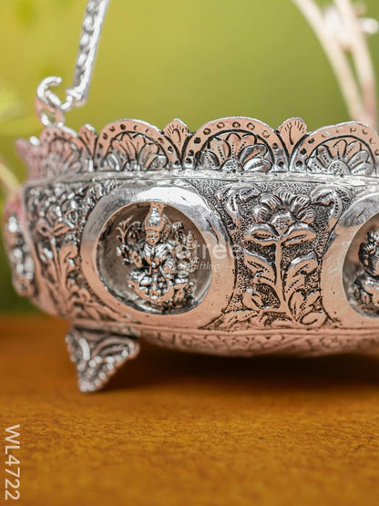German Silver Antique Ashtalakshmi Basket - WL4722