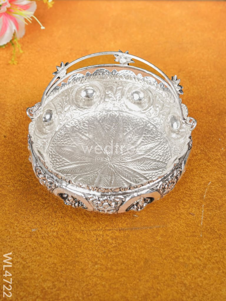 German Silver Antique Ashtalakshmi Basket - WL4722