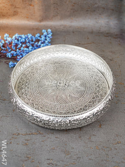 German Silver Antique Floral Urli - WL4647
