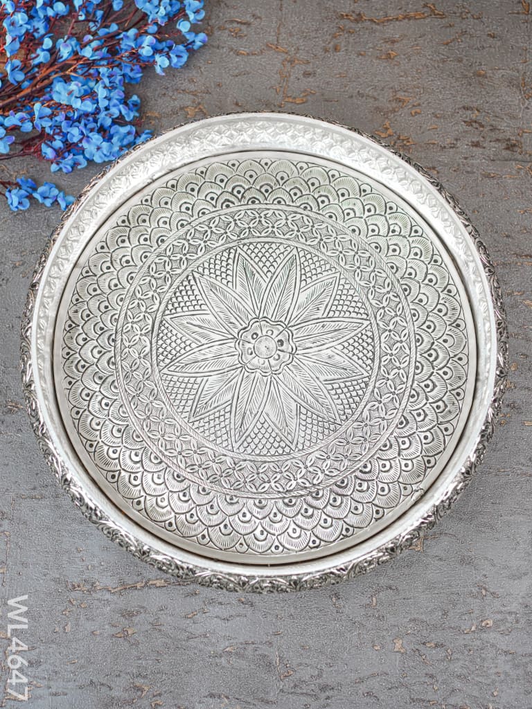 German Silver Antique Floral Urli - WL4647