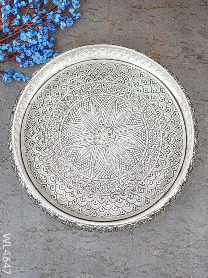 German Silver Antique Floral Urli - WL4647