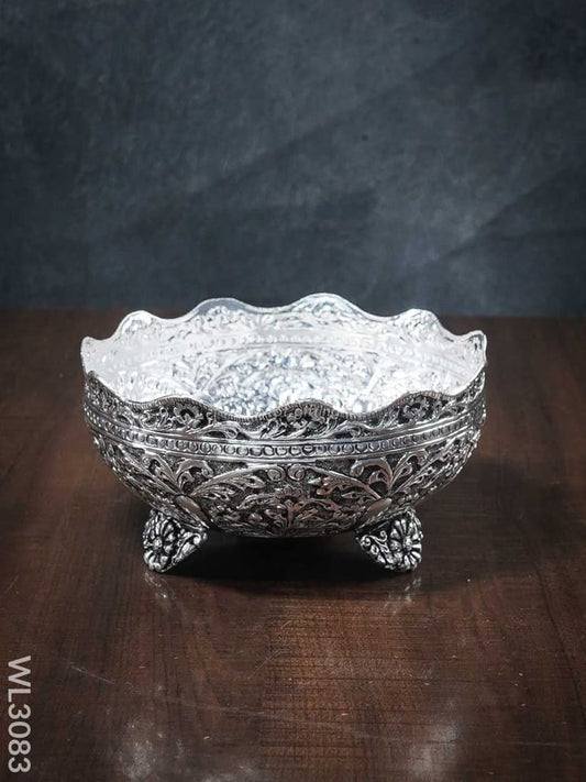 German Silver Antique Prasadam Bowl - WL3083