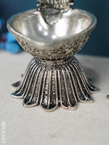 German Silver Ashtalakshmi Diya - Set of 8 - WL4602