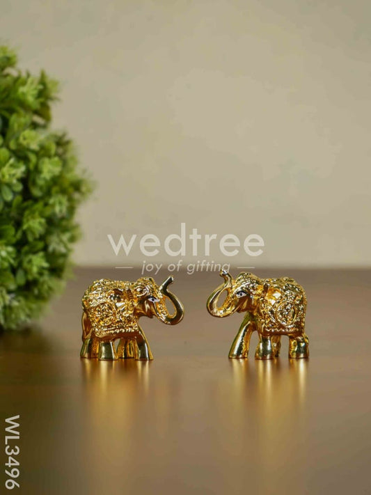 German Silver Baby Elephant - Set of 2 - WL3496