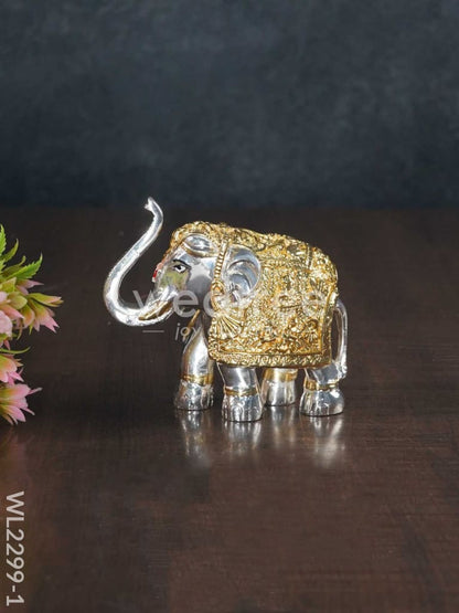 German silver Elephant (3 inch) (Set of 2)- WL2299-1