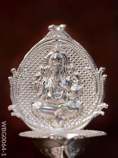 German Silver Elephant Kamakshi Diya - WBG0064