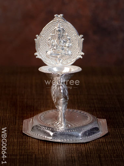 German Silver Elephant Kamakshi Diya - WBG0064