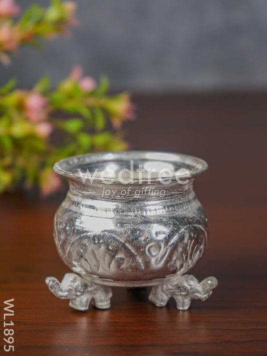 German Silver Elephant Leg Bowl - WL1895