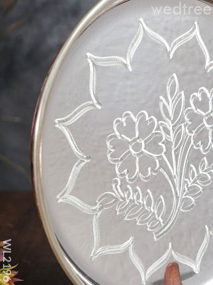 German Silver Engraved plate - 8 inch - WL2196