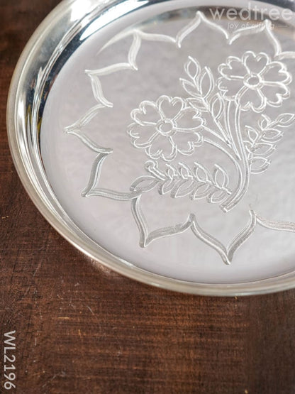 German Silver Engraved plate - 8 inch - WL2196