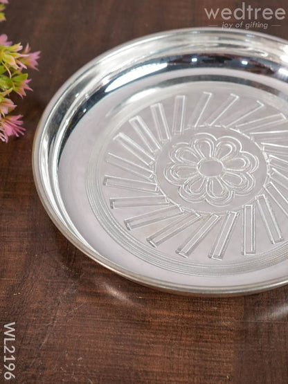 German Silver Engraved plate - 8 inch - WL2196