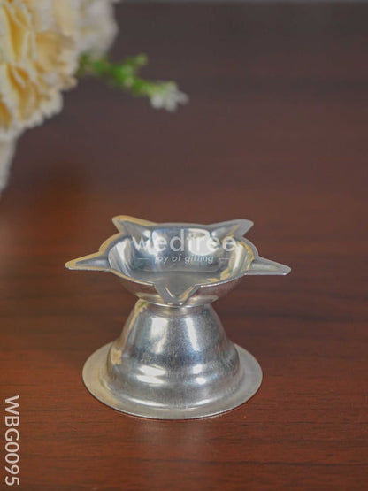 German Silver Kamal Diya with Stand (Set of 2) - WBG0095