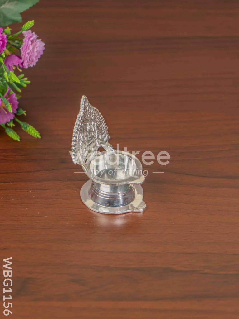 German Silver Kamatchi Diya - 3.2 inch - WBG1156