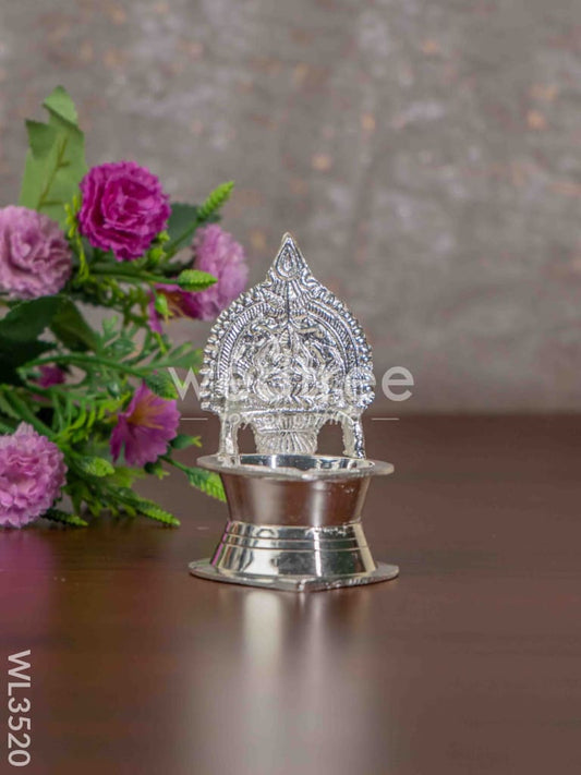 German Silver Kamatchi Diya - 3.7 inch - WL3520
