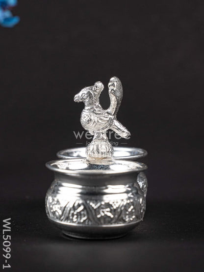 German Silver Kumkum-Manjal Holder - WL5099-1