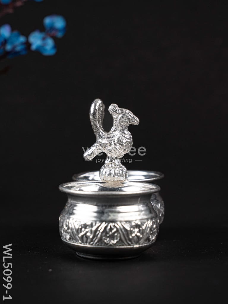 German Silver Kumkum-Manjal Holder - WL5099-1