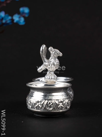 German Silver Kumkum-Manjal Holder - WL5099-1